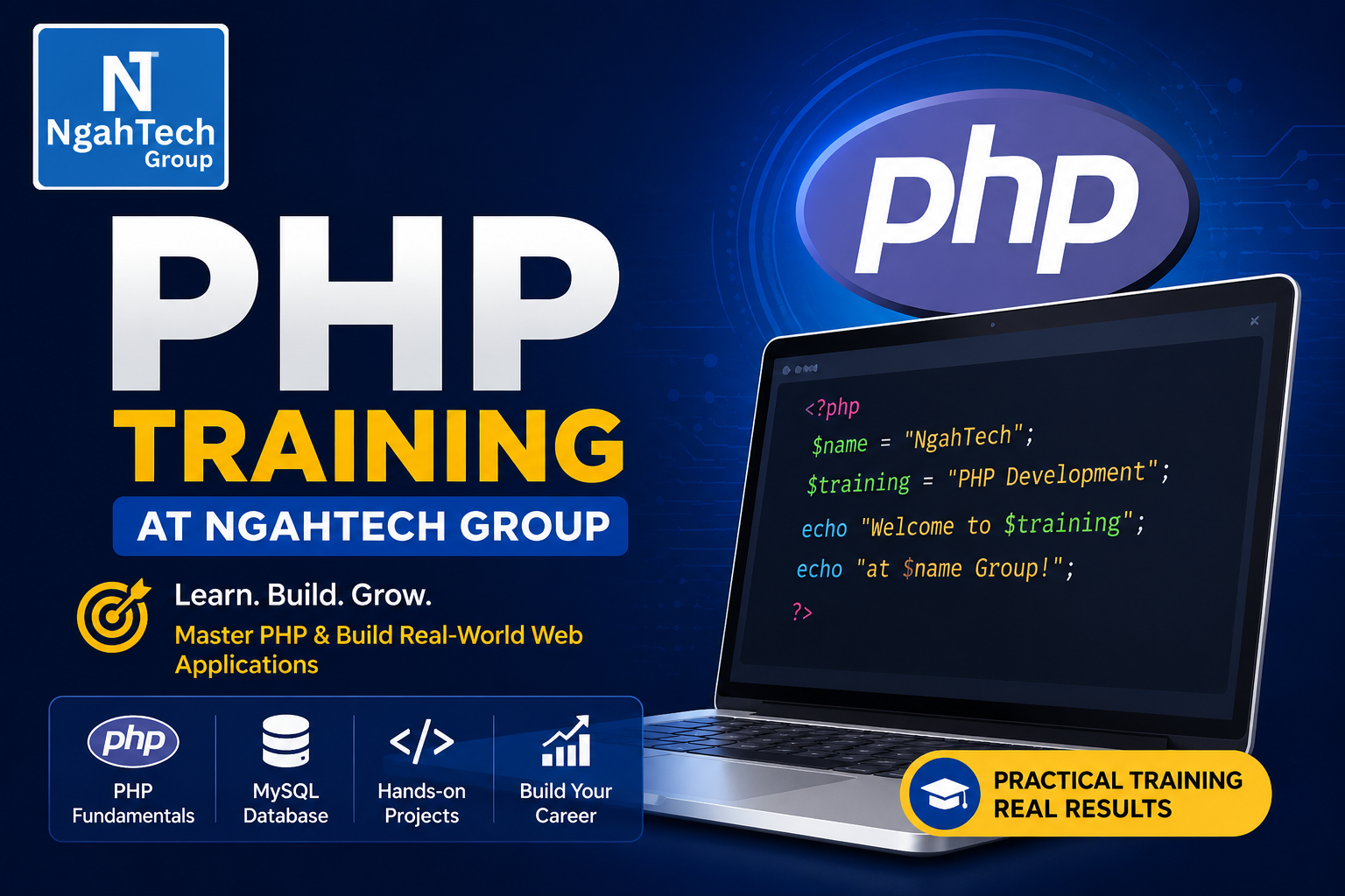 Master PHP Web Development at Ngahtech Group